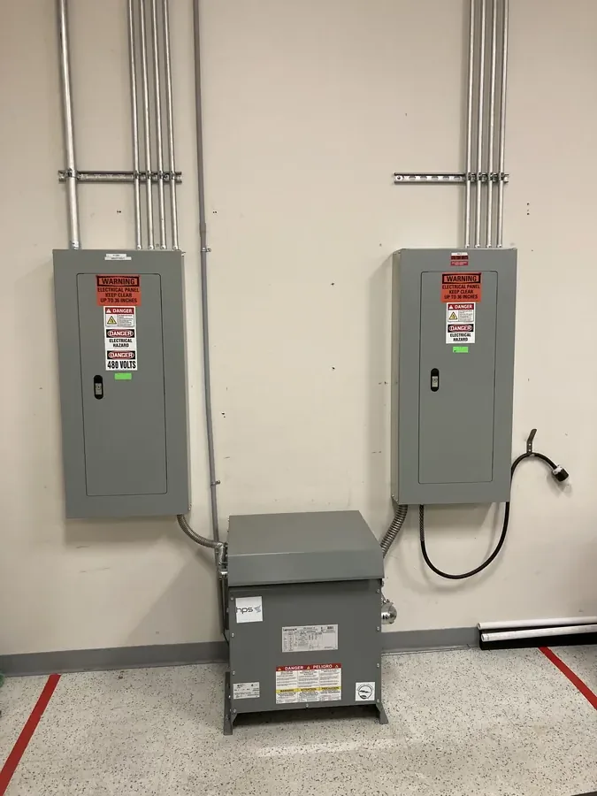 Industrial distribution equipment installed for production equipment