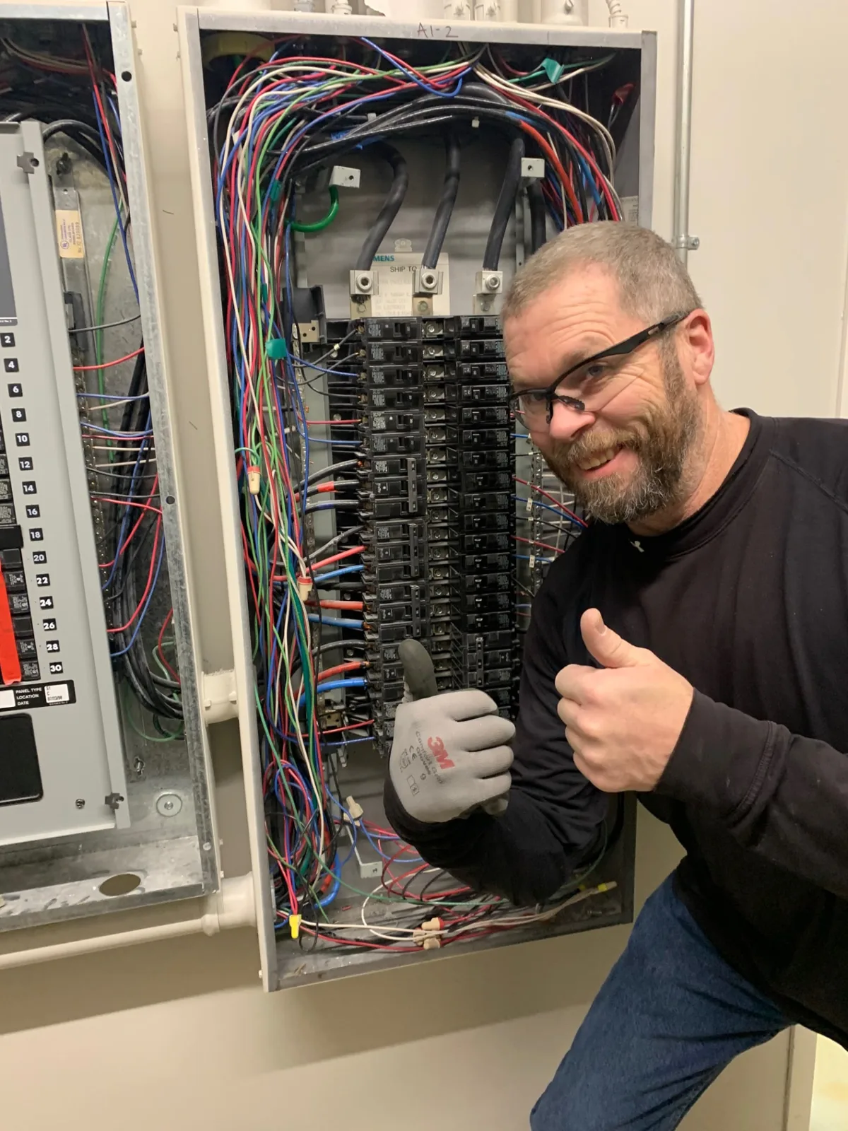 Finished panel upgrade with labeled circuits by Tactical Electrical Services