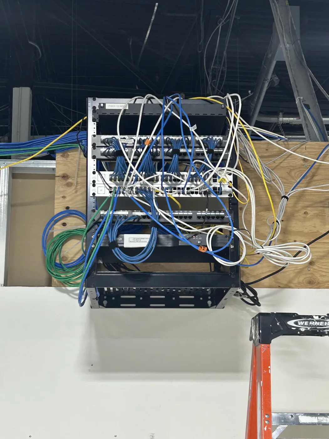 Structured cabling terminated in a new tenant improvement build-out