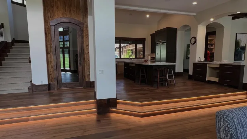 Finished great room remodel with new lighting circuits