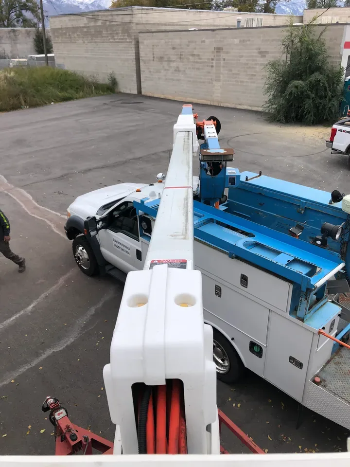 Tactical Electrical Services truck on a Salt Lake City service upgrade job site