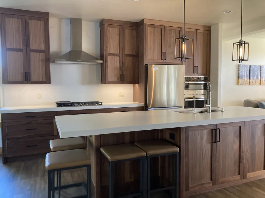 Under-cabinet and task lighting in a finished kitchen